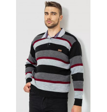 Свитер-обманка мужской, цвет серо-черный, 161R901