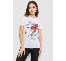 Женская футболка с принтом, цвет белый, 244R503
