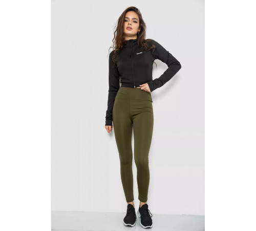 Лосины утепленные, цвет хаки, 243R051-4