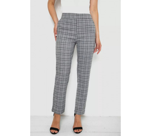Штани жіночі у клітинку, колір сірий, 238RM94