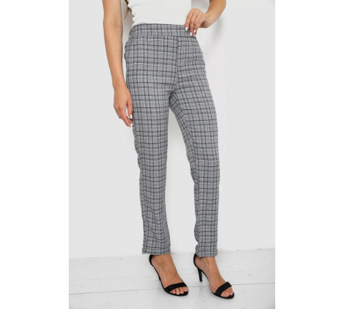 Штани жіночі у клітинку, колір сірий, 238RM94