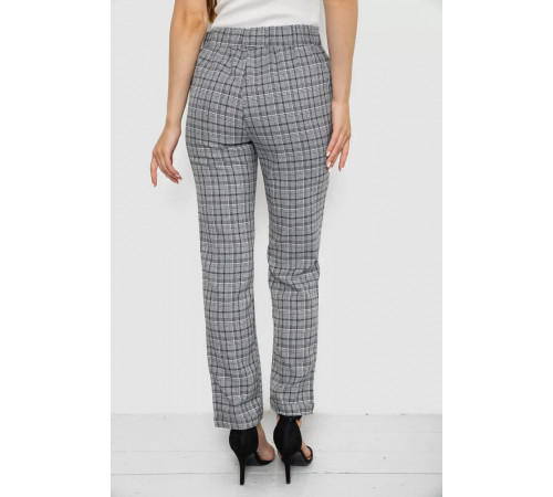 Штани жіночі у клітинку, колір сірий, 238RM94