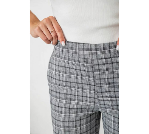 Штани жіночі у клітинку, колір сірий, 238RM94