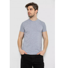 Футболка чоловіча однотонна базова, колір сірий, 244R2405