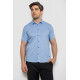 Сорочка чоловіча з короткими рукавами 214R6917-14, колір Блакитний