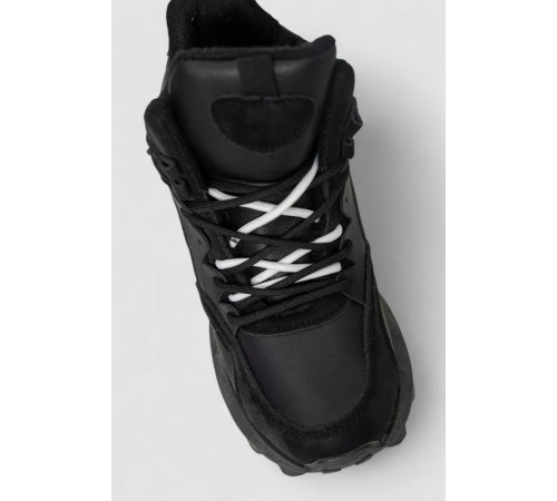 Кроссовки женские на меху, цвет черный, 243R109-5