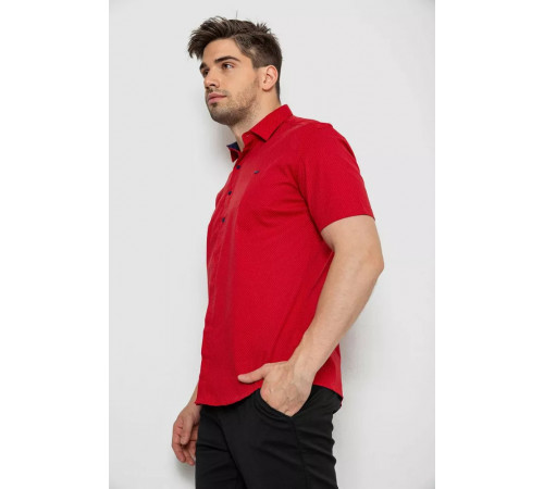 Рубашка мужская с принтом, цвет красный, 214R7142