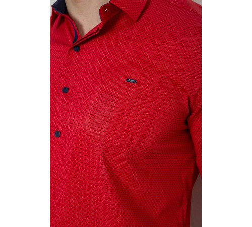 Рубашка мужская с принтом, цвет красный, 214R7142