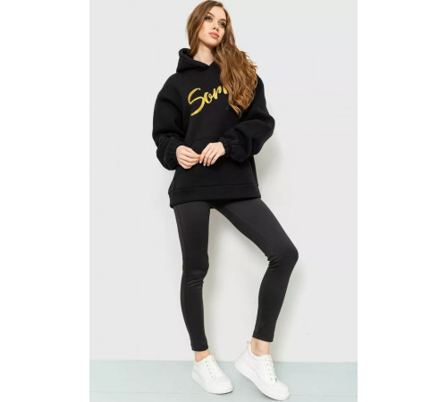 Худі жіночий на флісі тринитка Sorry, колір чорний, 102R316