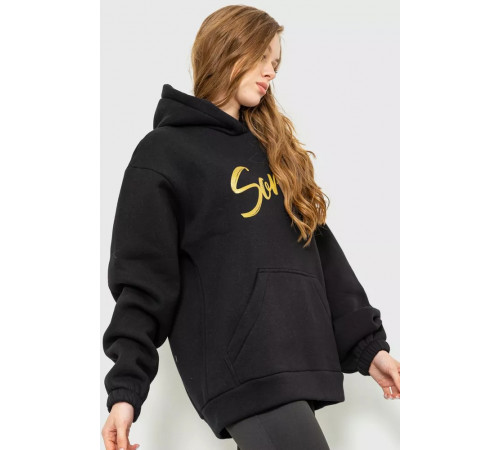 Худі жіночий на флісі тринитка Sorry, колір чорний, 102R316