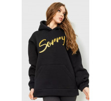 Худі жіночий на флісі тринитка Sorry, колір чорний, 102R316