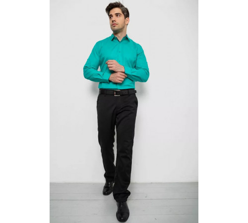 Сорочка чоловіча однотонна, колір м'ятний, 214R7327-1