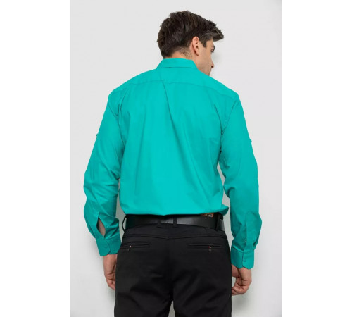 Сорочка чоловіча однотонна, колір м'ятний, 214R7327-1