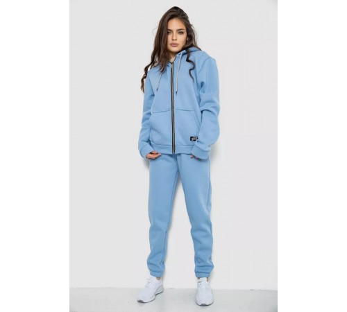 Спортивный женский костюм на флисе, цвет голубой, 244R1555 Спортивный женский костюм на флисе, цвет голубой, 244R1555