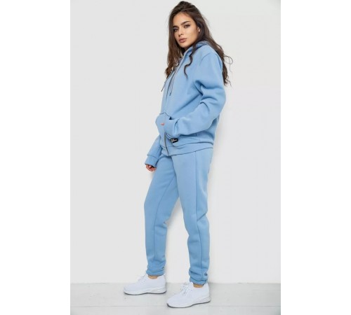 Спортивный женский костюм на флисе, цвет голубой, 244R1555 Спортивный женский костюм на флисе, цвет голубой, 244R1555