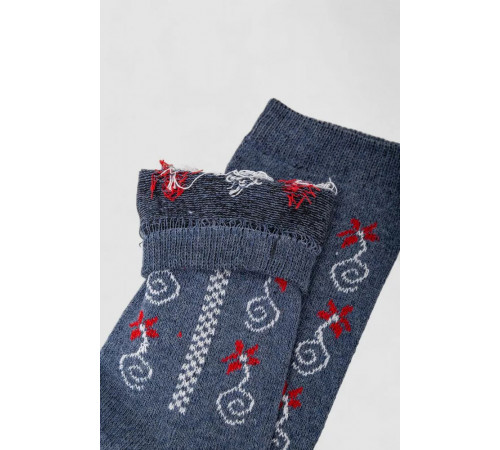 Шкарпетки жіночі з принтом, колір джинс, 238R336