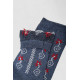 Шкарпетки жіночі з принтом, колір джинс, 238R336