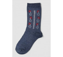 Шкарпетки жіночі з принтом, колір джинс, 238R336
