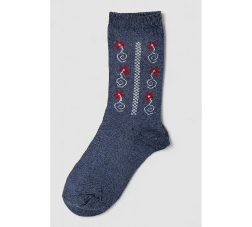 Шкарпетки жіночі з принтом, колір джинс, 238R336
