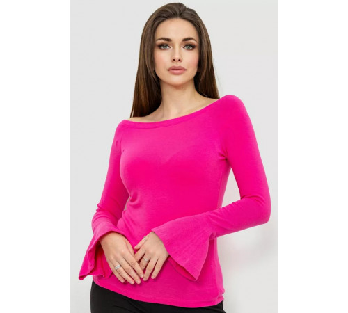 Кофта женская однотонная 244R200-1, цвет розовый, 244R201-1.