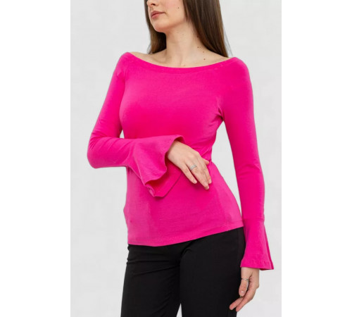 Кофта женская однотонная 244R200-1, цвет розовый, 244R201-1.