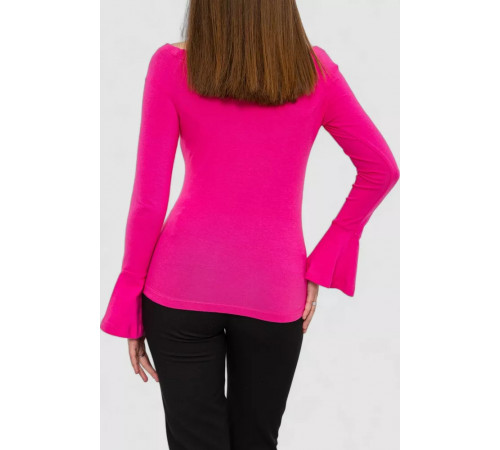 Кофта женская однотонная 244R200-1, цвет розовый, 244R201-1.