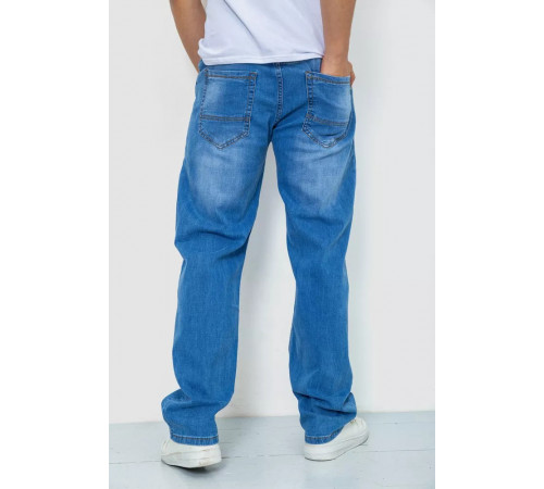 Джинсы мужские с потертостями, цвет голубой, 244R22-783.