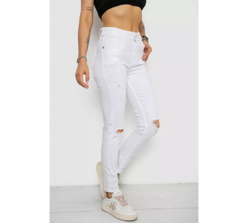 Джинси жіночі, колір білий, 182R3064