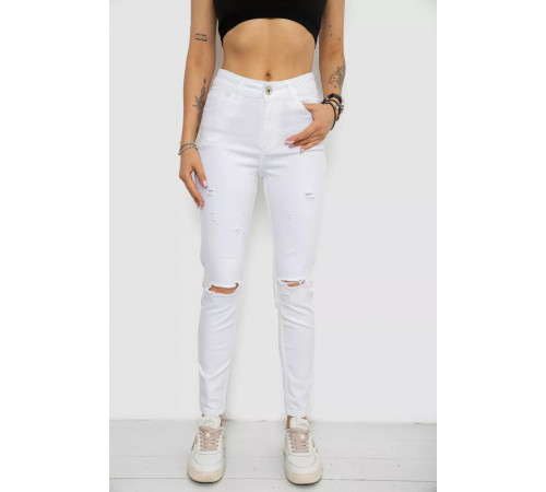 Джинси жіночі, колір білий, 182R3064