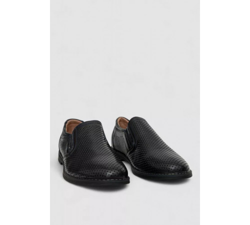 Туфли мужские с перфорацией, цвет темно-синий, 243RB1991.