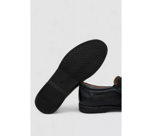 Туфли мужские с перфорацией, цвет темно-синий, 243RB1991.