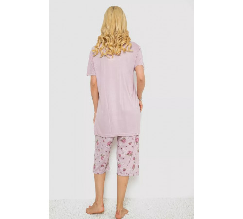 Пижама женская с принтом, цвет сиреневый, 243R6762.