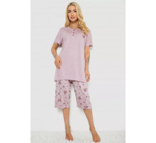 Пижама женская с принтом, цвет сиреневый, 243R6762.