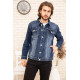 Джинсовая куртка мужская, цвет синий, 157R4606