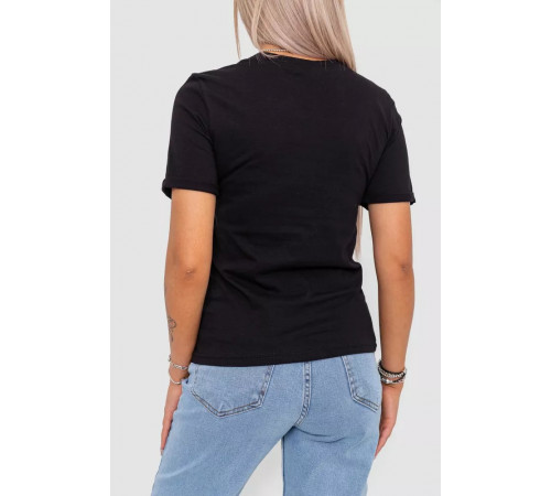 Женская футболка с принтом, цвет черный, 238R01643