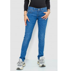 Джинсы женские однотонные, цвет синий, 244R014