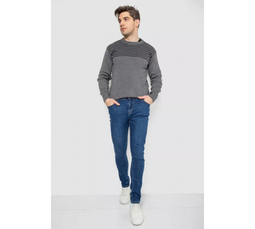 Джинси чоловічі однотонні, колір синій, 247R1095