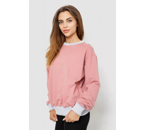 Світшот жіночий на манжеті, колір пудровий, 102R381