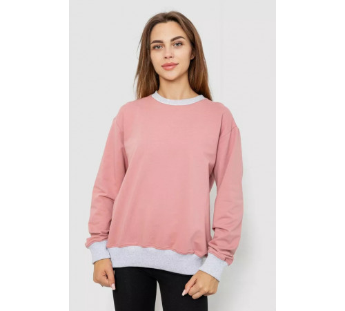 Світшот жіночий на манжеті, колір пудровий, 102R381