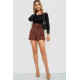 Шорти жіночі шифонові, колір коричнево-чорний, 244R079