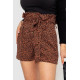 Шорти жіночі шифонові, колір коричнево-чорний, 244R079