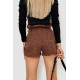 Шорти жіночі шифонові, колір коричнево-чорний, 244R079