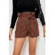 Шорти жіночі шифонові, колір коричнево-чорний, 244R079