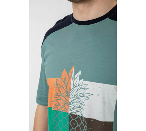 Пижама мужская, цвет оливково-синий, 243R2013