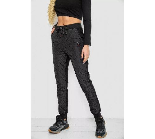 Брюки женские укороченные, цвет черный, 243RA042