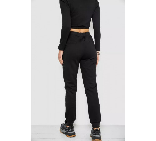 Брюки женские укороченные, цвет черный, 243RA042