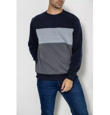 Батник чоловічий на флісі, колір синьо-сірий, 244R2349