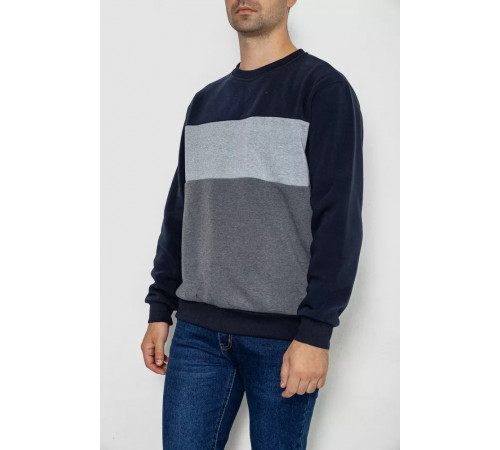 Батник чоловічий на флісі, колір синьо-сірий, 244R2349