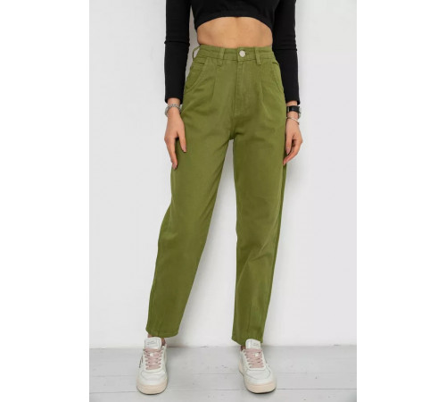 Джинси жіночі, колір оливковий, 250R1574