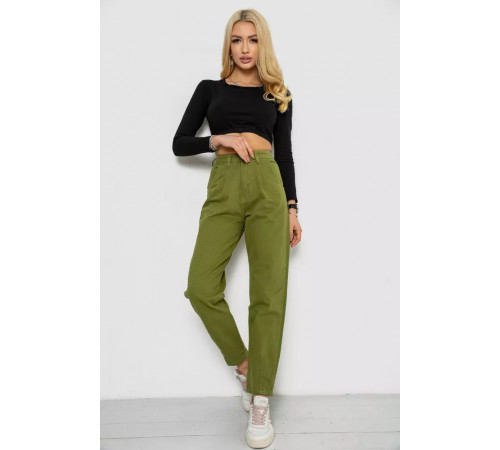 Джинси жіночі, колір оливковий, 250R1574